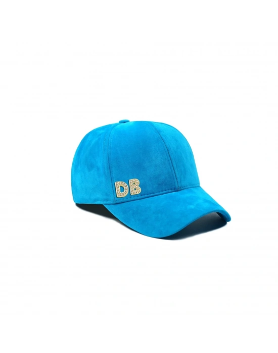 İsme Özel Süet Kep Şapka - AB01013 - Turkuaz