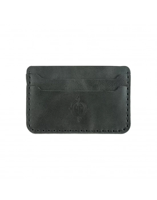 İsme Özel Yatay Kartlık - %100 Rainbow Deri - A011001 - Antrasit