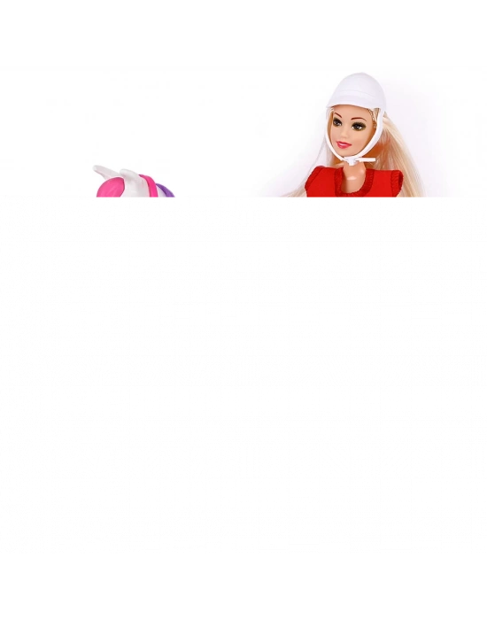 Jasmine Atlı Bebek Beyaz-Pembe