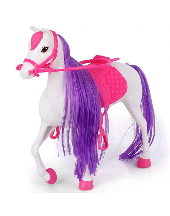 Jasmine Atlı Bebek Beyaz-Pembe