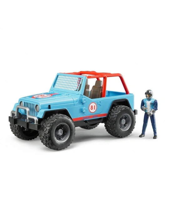 Jeep Cross Mavi Safari Aracı Ve Kasklı Pilotu