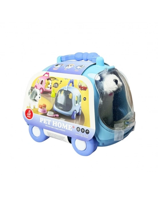 JND-6802 Taşıma Araba Çantalı Hareketli Pilli Köpek Set -Vardem Oyuncak