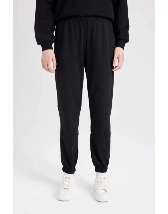 Jogger Eşofman Altı Beli Paçası Lastikli Cepli Uzun Boy Basic Düz D6646AX24WN