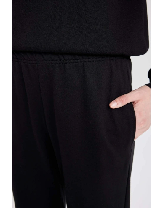 Jogger Eşofman Altı Beli Paçası Lastikli Cepli Uzun Boy Basic Düz D6646AX24WN