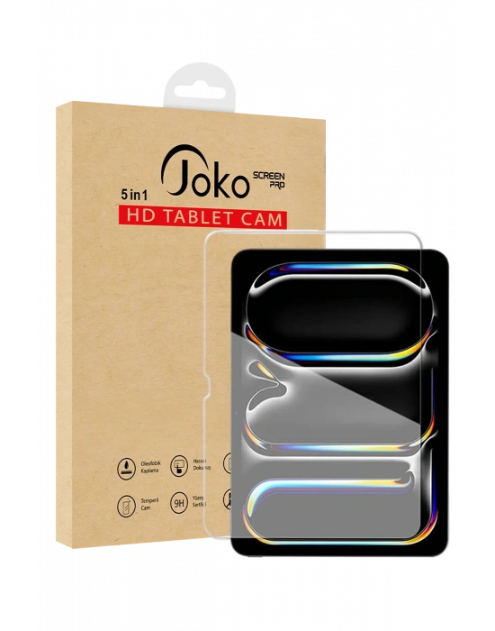 Joko Apple iPad Pro 12.9 (2022) HD Tablet Cam Ekran Koruyucu - Şeffaf