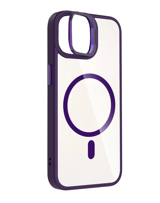 Joko Apple iPhone 11 Remim Lensli Magsafe Standlı Kapak - Derin Mor