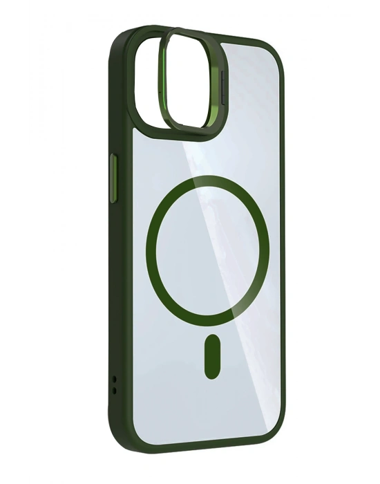 Joko Apple iPhone 11 Remim Lensli Magsafe Standlı Kapak - Koyu Yeşil