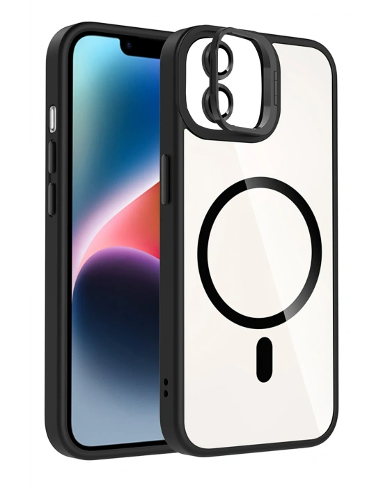 Joko Apple iPhone 11 Remim Lensli Magsafe Standlı Kapak - Siyah