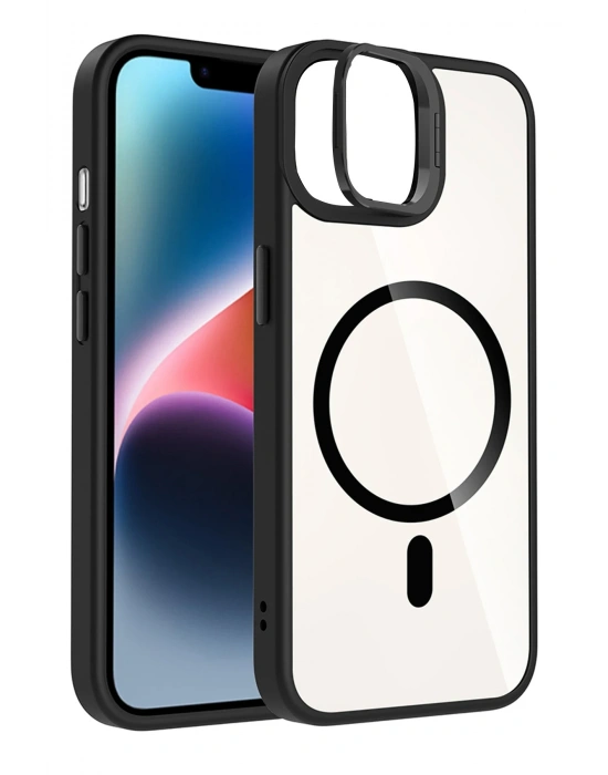 Joko Apple iPhone 11 Remim Lensli Magsafe Standlı Kapak - Siyah