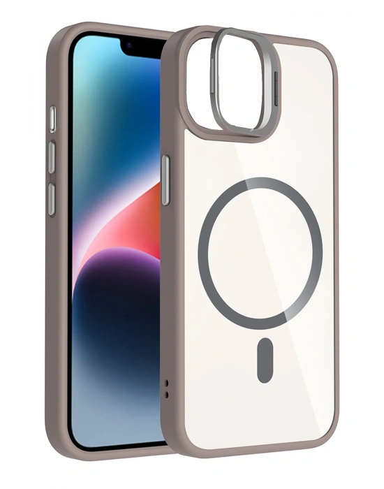 Joko Apple iPhone 11 Remim Lensli Magsafe Standlı Kapak - Titan Gri