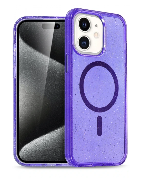 Joko Apple iPhone 12 Star Magsafe Kapak - Mor