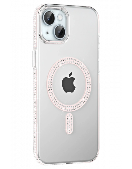 Joko Apple iPhone 14 Move Taşlı Magsafe Kapak - Gümüş