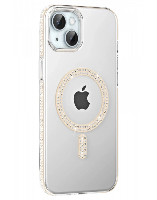 Joko Apple iPhone 14 Move Taşlı Magsafe Kapak - Pembe