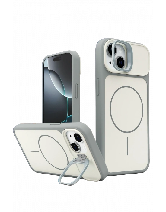 Joko Apple iPhone 14 Pale Magsafe Standlı Kapak - Beyaz