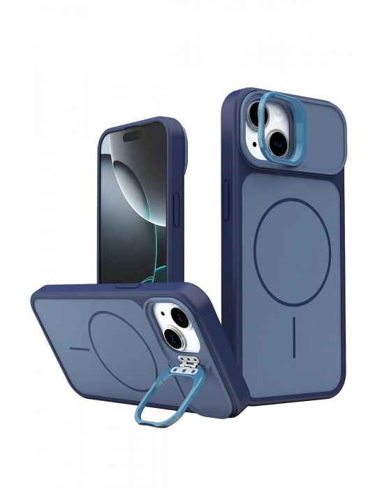 Joko Apple iPhone 14 Pale Magsafe Standlı Kapak- Mavi
