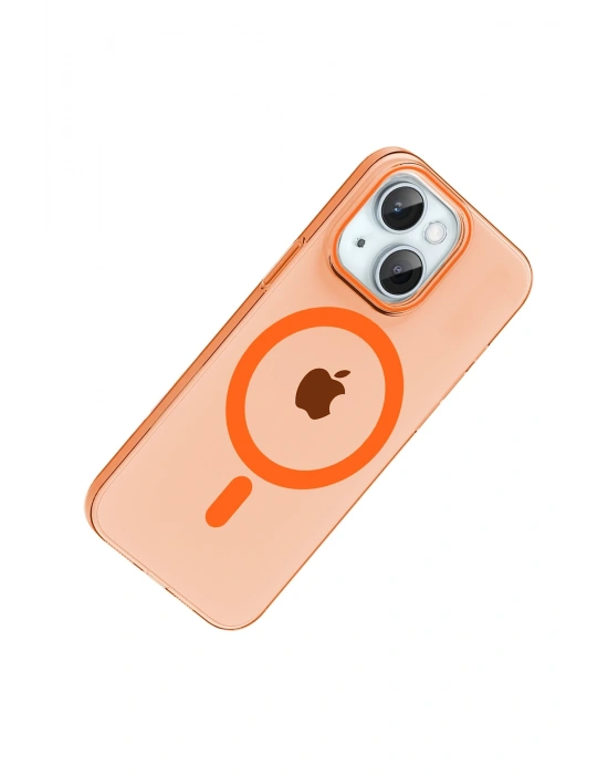 Joko Apple iPhone 14 PC Blank Magsafe Kapak - Turuncu