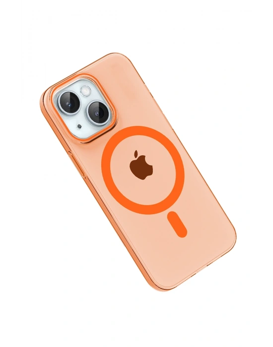 Joko Apple iPhone 14 PC Blank Magsafe Kapak - Turuncu