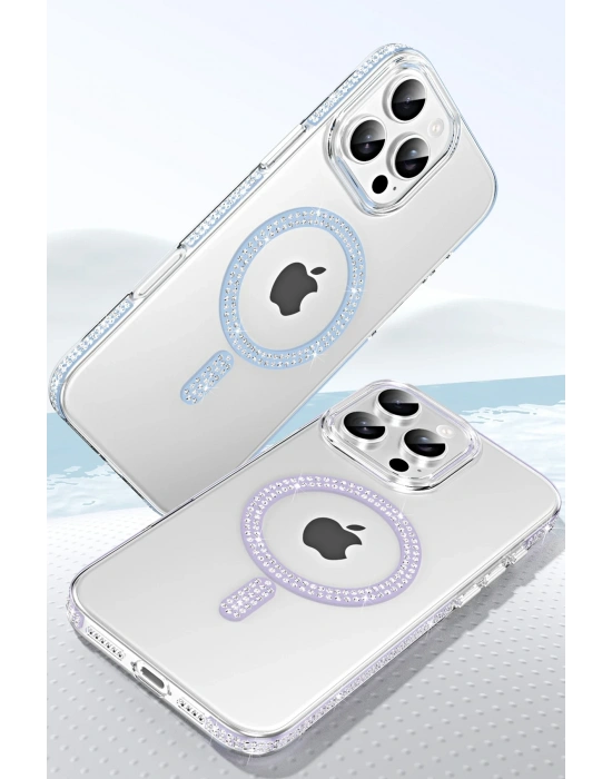 Joko Apple iPhone 14 Pro Max Move Taşlı Magsafe Kapak - Mavi