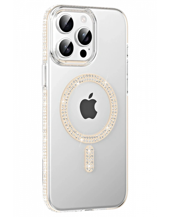 Joko Apple iPhone 15 Pro Max Move Taşlı Magsafe Kapak - Pembe