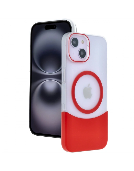 Joko Apple iPhone 15 Velar Magsafe Kapak - Kırmızı