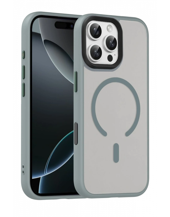 Joko Apple iPhone 16 Pro Max Megane Magsafe Kapak - Titan Gri