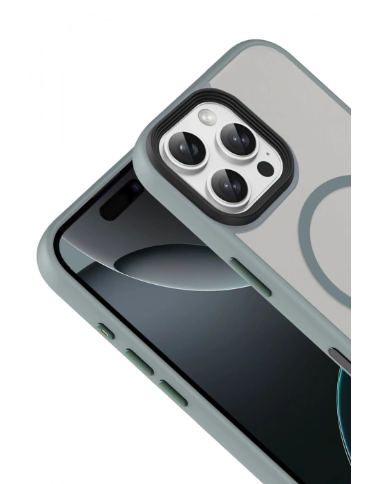 Joko Apple iPhone 16 Pro Max Megane Magsafe Kapak - Titan Gri