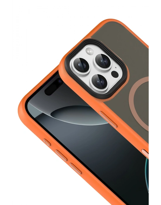 Joko Apple iPhone 16 Pro Max Megane Magsafe Kapak - Turuncu