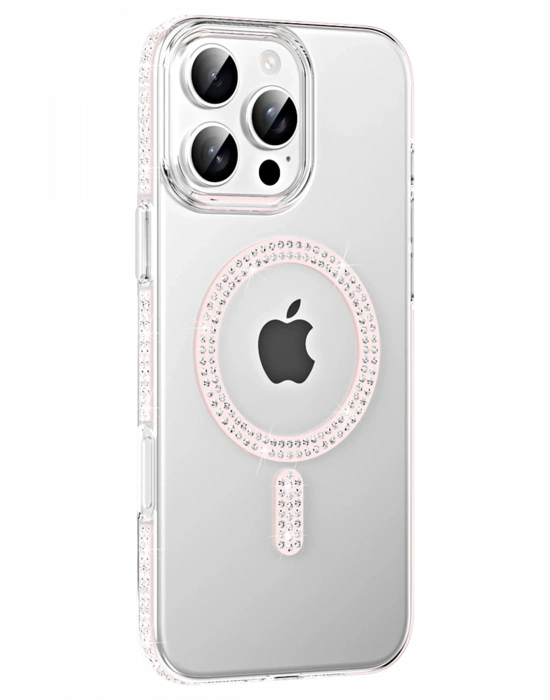 Joko Apple iPhone 16 Pro Max Move Taşlı Magsafe Kapak - Gümüş