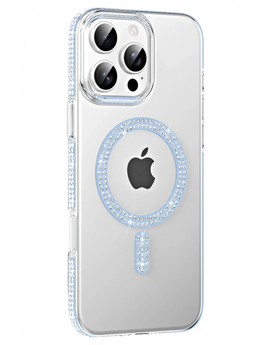 Joko Apple iPhone 16 Pro Max Move Taşlı Magsafe Kapak - Mavi