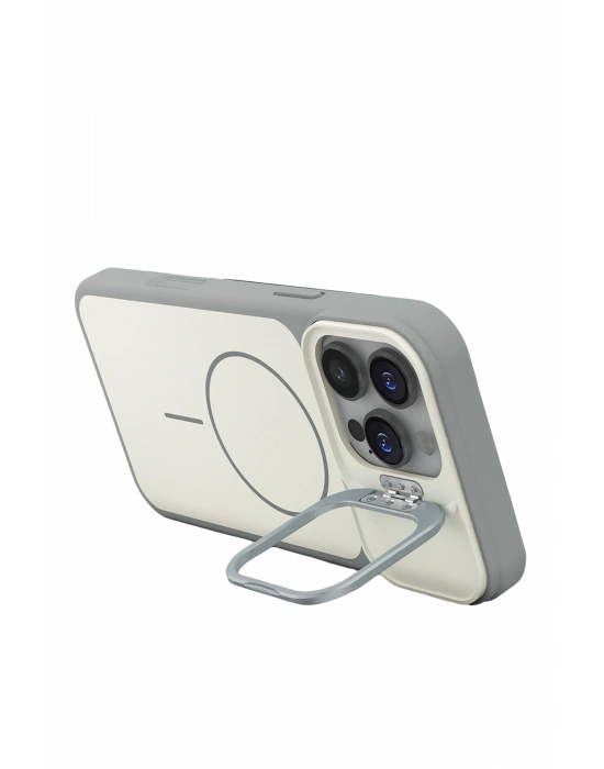 Joko Apple iPhone 16 Pro Max Pale Magsafe Standlı Kapak - Beyaz