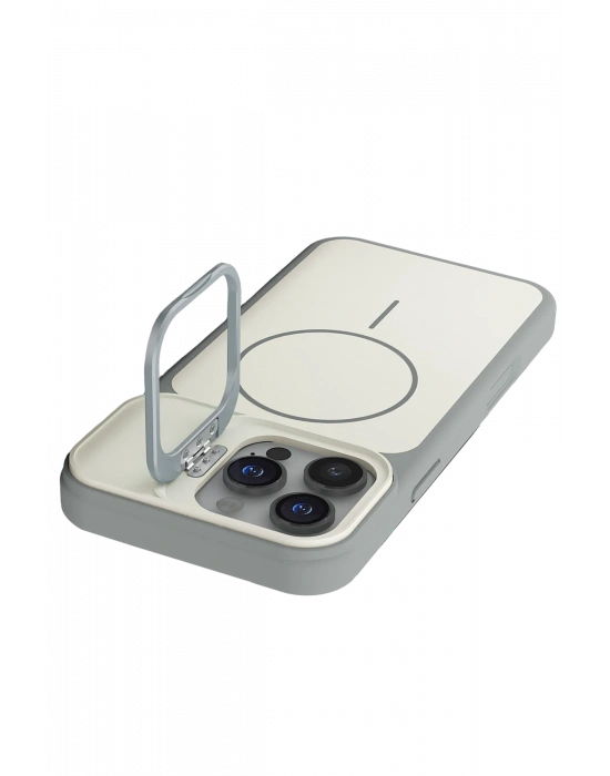 Joko Apple iPhone 16 Pro Max Pale Magsafe Standlı Kapak - Beyaz