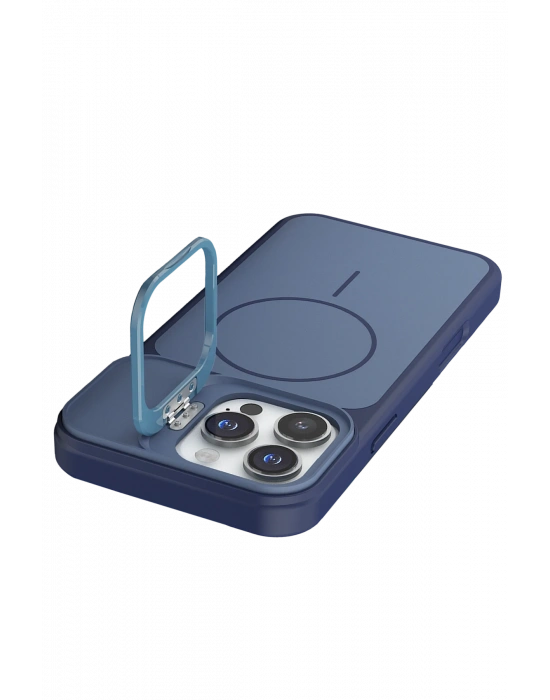 Joko Apple iPhone 16 Pro Max Pale Magsafe Standlı Kapak- Mavi