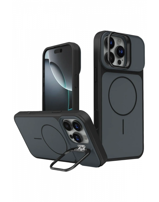 Joko Apple iPhone 16 Pro Max Pale Magsafe Standlı Kapak - Siyah