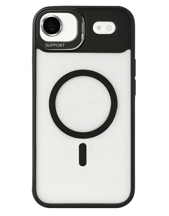 Joko Apple iPhone 17 Air Remim Lensli Magsafe Standlı Kapak - Siyah