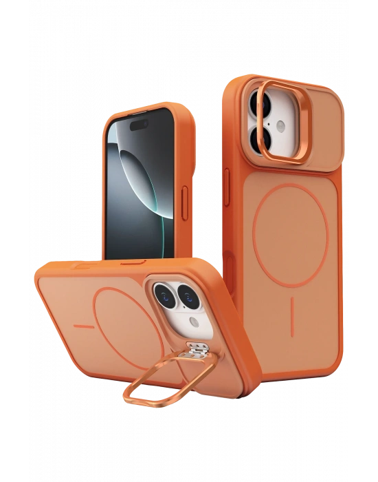 Joko Apple iPhone 17 Pale Magsafe Standlı Kapak - Turuncu