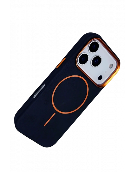 Joko Apple iPhone 17 Pro Luno Deri Magsafe Kapak - Mavi