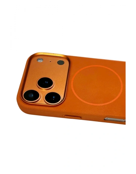 Joko Apple iPhone 17 Pro Max Luno Deri Magsafe Kapak - Turuncu
