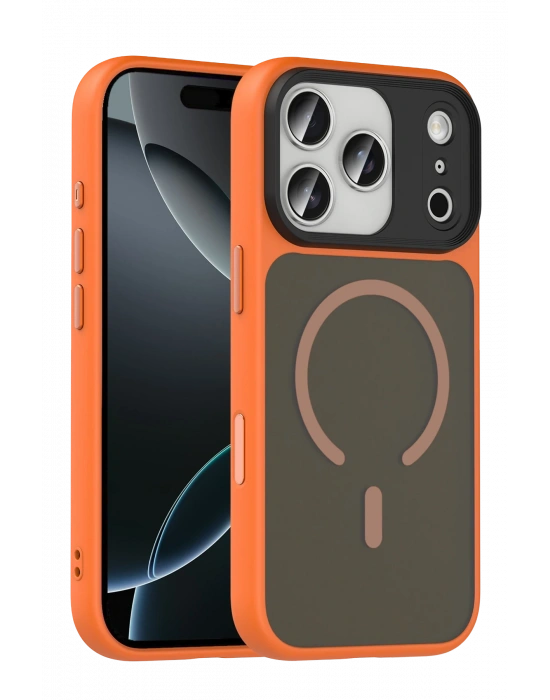 Joko Apple iPhone 17 Pro Max Megane Magsafe Kapak - Turuncu