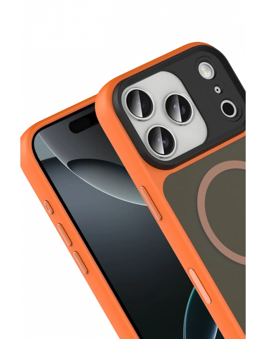 Joko Apple iPhone 17 Pro Max Megane Magsafe Kapak - Turuncu