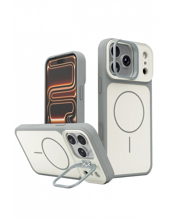 Joko Apple iPhone 17 Pro Max Pale Magsafe Standlı Kapak - Beyaz