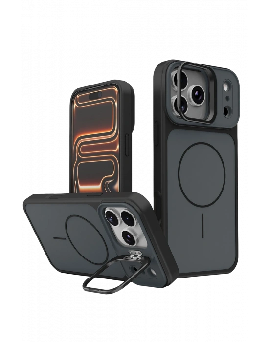 Joko Apple iPhone 17 Pro Max Pale Magsafe Standlı Kapak - Siyah