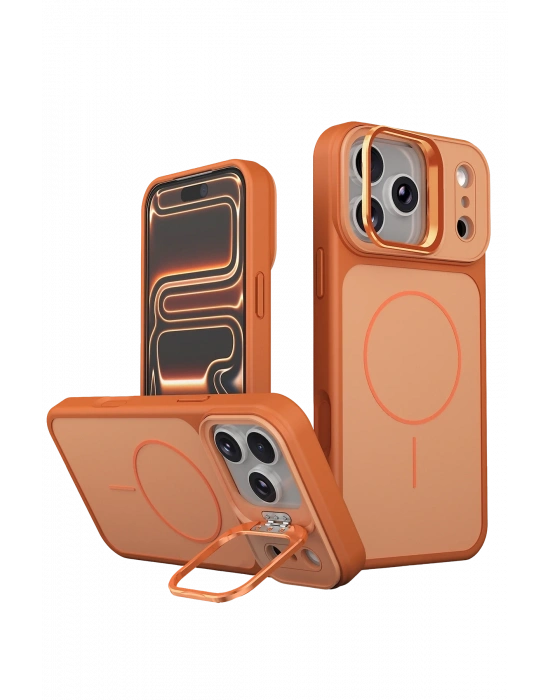 Joko Apple iPhone 17 Pro Max Pale Magsafe Standlı Kapak - Turuncu