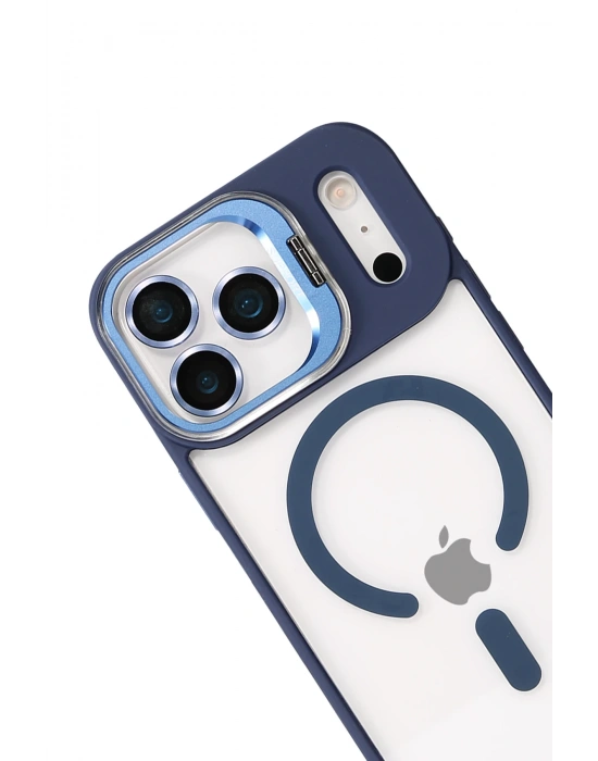 Joko Apple iPhone 17 Pro Max Remim Lensli Magsafe Standlı Kapak - Lacivert