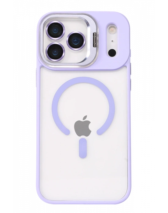Joko Apple iPhone 17 Pro Max Remim Lensli Magsafe Standlı Kapak - Lila