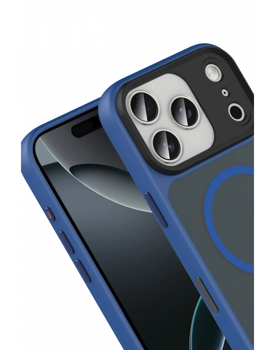 Joko Apple iPhone 17 Pro Megane Magsafe Kapak - Lacivert