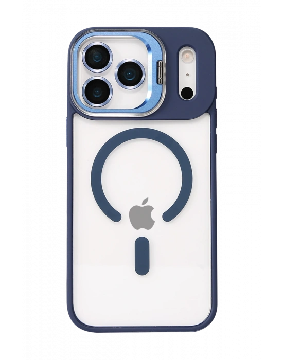 Joko Apple iPhone 17 Pro Remim Lensli Magsafe Standlı Kapak - Lacivert