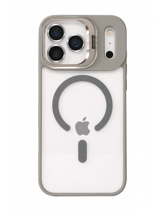 Joko Apple iPhone 17 Pro Remim Lensli Magsafe Standlı Kapak - Titan Gri
