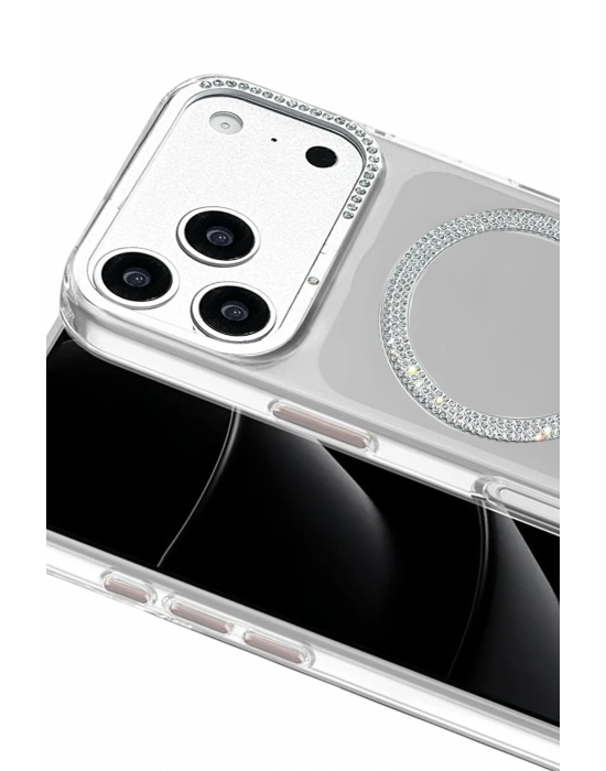 Joko Apple iPhone 17 Pro Tash Diamond Magsafe Kapak - Beyaz