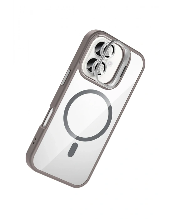 Joko Apple iPhone 17 Remim Lensli Magsafe Standlı Kapak - Titan Gri