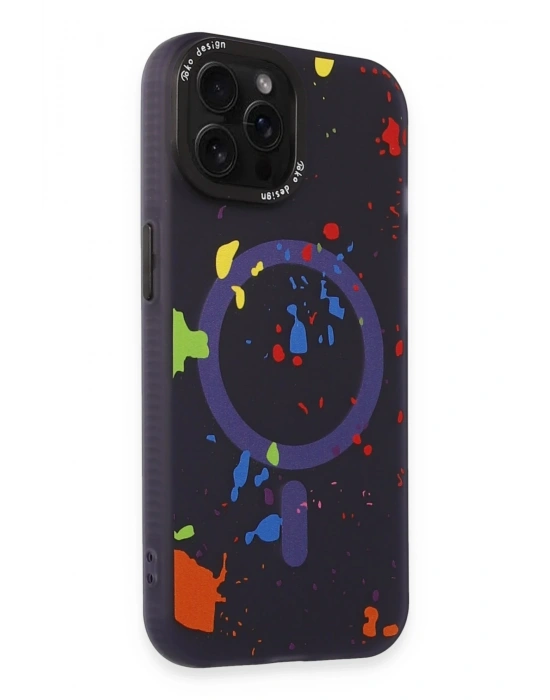 Joko iPhone 14 Pro Colorful Magsafe Kapak - Derin Mor